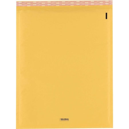 Global Industrial #6 Self Seal Bubble Mailers, 12-1/2W x 19L, Gold, 50PK 412534